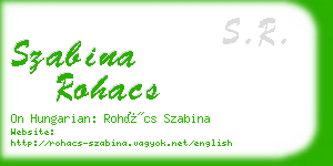 szabina rohacs business card